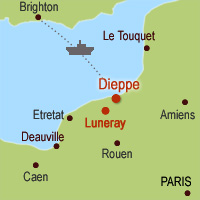 Carte de la région de Dieppe. Cabinet Robert - Immobilier Dieppe